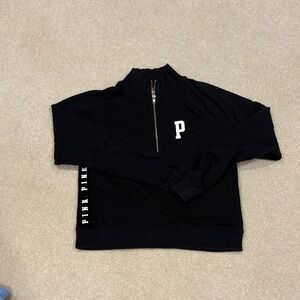 Victoria's Secret Black Half-Zip Sweatshirt